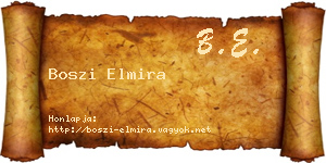 Boszi Elmira névjegykártya